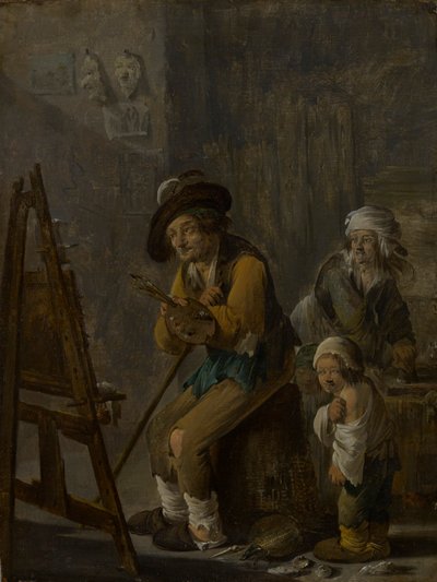 Le pauvre peintre dans son atelier - Andries Dirksz Both