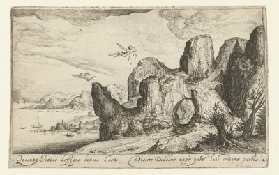 Paysage avec la chute d