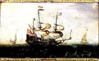 Un navire de guerre néerlandais - Andries van Eertvelt