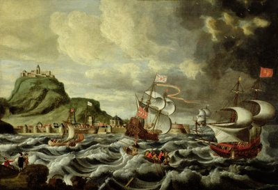 Scène de port, peut-être Gênes - Andries van Eertvelt