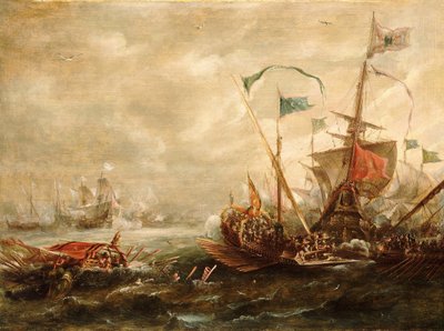Engagement espagnol avec des pirates barbaresques, début à milieu du 17e siècle - Andries van Eertvelt