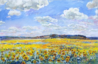 Champ de tournesols baigné de soleil - Andrii Kutsachenko