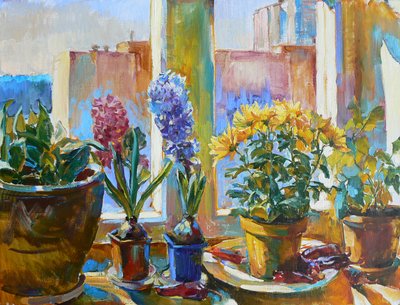 Fleur de fenêtre ensoleillée - Andrii Kutsachenko