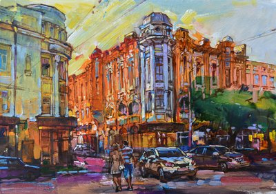 Rue de ville animée le soir - Andrii Kutsachenko