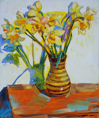 Nature morte aux jonquilles éclatantes - Andrii Kutsachenko