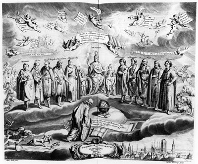 Firmamentum Sobiescianum ou Uranographia, par Johannes Hevelius (1611-87), gravé par Carolus de la Haye, pub. en 1687 - Andrzej Stech