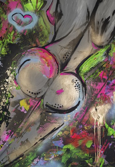 Art corporel au néon - Anete Purina-Purite