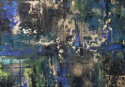 Bleu texturé et doré - Anete Purina-Purite