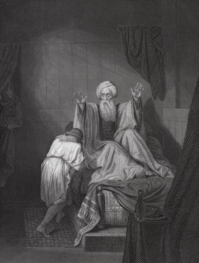 Isaac bénissant Jacob (gravure) - Ange Louis (1815 72) (after) Janet