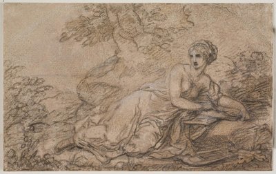 Une poétesse, peut-être Sappho - Angelica Kauffmann
