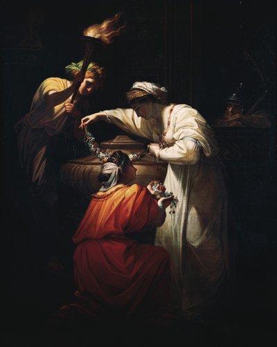 Cléopâtre décorant la tombe de Marc Antoine - Angelica Kauffmann