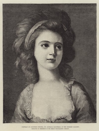 Portrait de la Comtesse Potocka, dans la galerie de Dresde - Angelica Kauffmann