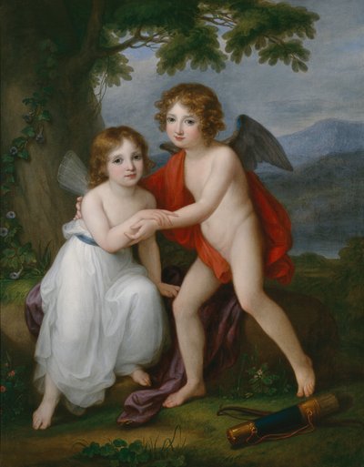 Portrait des frères et sœurs Plymouth en Amour et Psyché, 1795 - Angelica Kauffmann