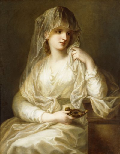 Tuccia, la Vierge Vestale, trois quarts de longueur, tenant une lampe - Angelica Kauffmann
