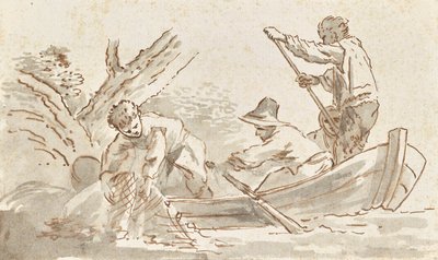 Pêcheurs ramenant les filets - Angelica Kauffmann