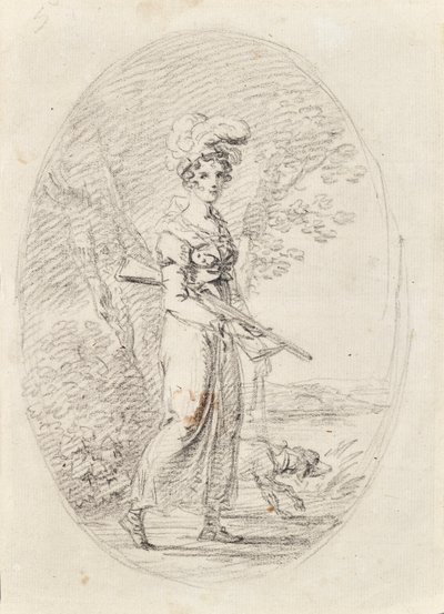 Chasseresse avec chien - Angelica Kauffmann