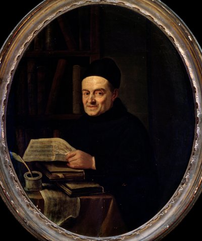 Portrait de Giovanni Battista Martini (Padre Martini) (1706-1784). Peinture d