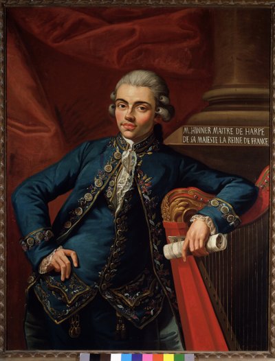 Portrait du compositeur et harpiste allemand Philip Joseph Hinner (1754-après 1805) - Angelo Crescimbeni