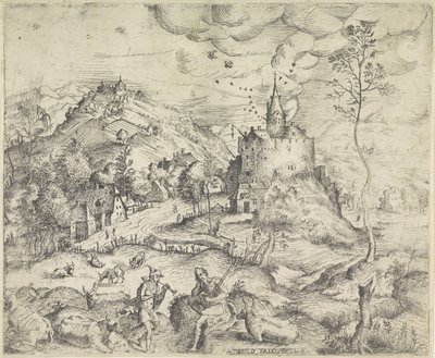 Paysage avec Mercure volant le troupeau d