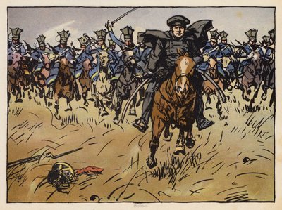 Le maréchal prussien Gneisenau menant une charge de cavalerie - Angelo Jank