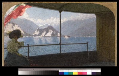 Un bateau sur le lac Majeur, 1915 - Angelo Morbelli