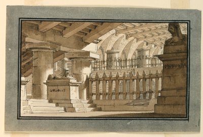 Décor de scène, prison égyptienne - Angelo Toselli