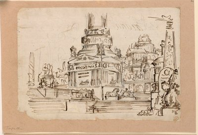 Décor de scène, piédestal de monument - Angelo Toselli