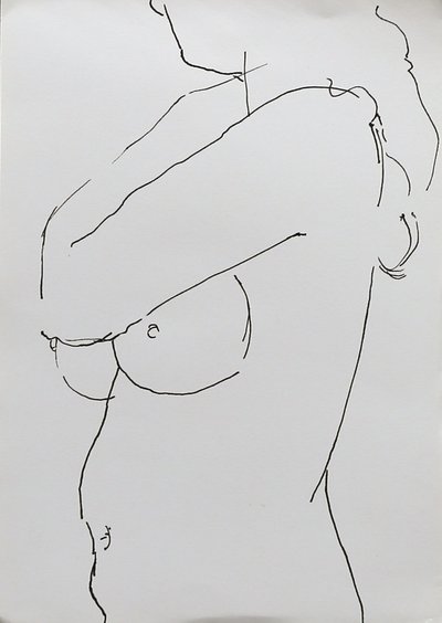 Nu avec bras croisé, 2019 - Angie Kenber