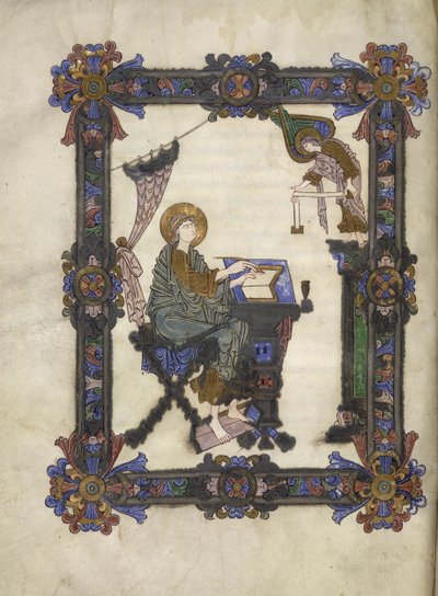 Add 34890 f.10v Saint Matthieu, École de Winchester, c.1020 - Anglo Saxon
