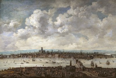 Vue de Londres depuis Southwark - Anglo Dutch School
