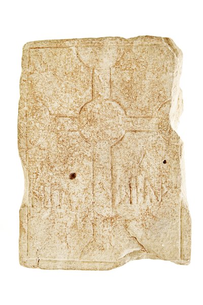 Pierre tombale, milieu du 7e au milieu du 8e siècle (calcaire) - Anglo Saxon Anglo Saxon