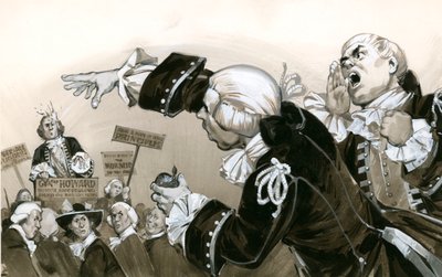 !8e siècle Serviteurs lors d