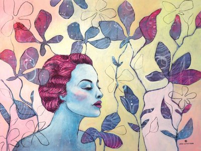 Portrait floral onirique - Ania Witwitzka