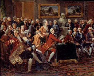 Le salon de Madame Geoffrin - Anicet Charles Lemonnier