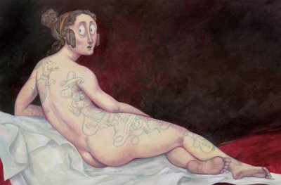 Nu allongé avec encre - Anita Kunz
