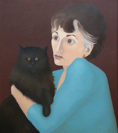 Femme avec un chat - Anna Phillips