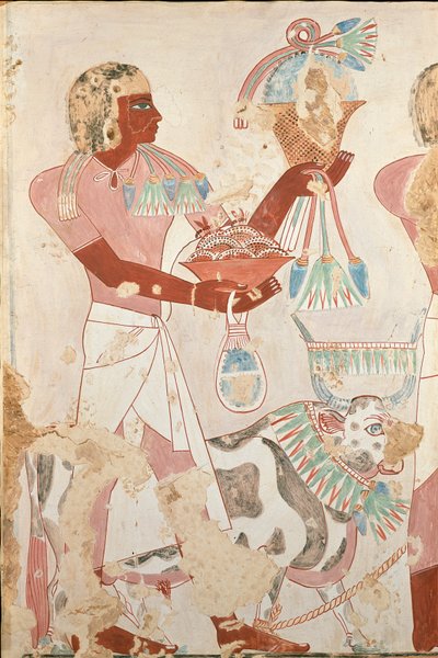 Copie de peinture murale de la tombe privée 101 de Thenro, Thèbes I - Anna