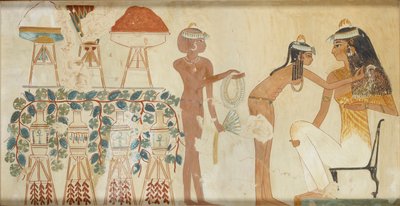 Copie de peinture murale de la tombe privée 38 de Djeserkeresonb, Thèbes I - Anna