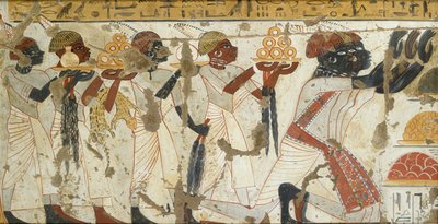 Copie de peinture murale de la tombe privée 40 de Huy, Thèbes - Anna