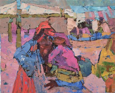Mère avec un enfant endormi - Anna Contemporary Artist Kostenko