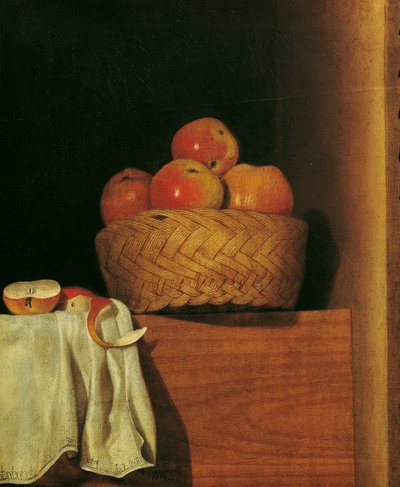 Nature morte avec panier de pommes - Anna Maria Punz