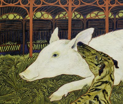 Best of Friends, 2017 (acrylique) - Anna Pugh