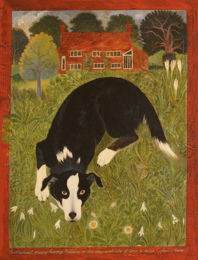 Chien collie (acrylique) - Anna Pugh