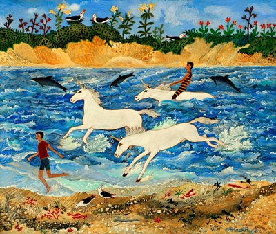 Exercer une licorne, 2012 (acrylique) - Anna Pugh