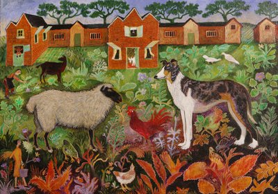 Coq rouge, 2019 (acrylique) - Anna Pugh