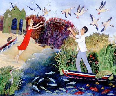 Du bateau au rivage, 2007 (acrylique) - Anna Pugh