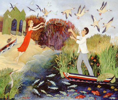 Du bateau au rivage, 2007 (acrylique) - Anna Pugh