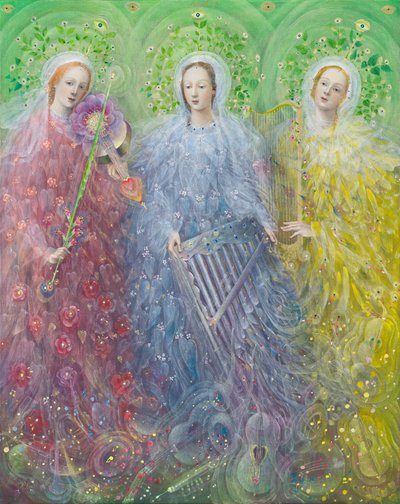 Messe à trois voix, 2016 (huile sur toile de lin) - Annael Anelia Pavlova