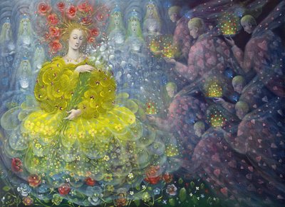 Reine des fleurs, 2018 (huile sur lin belge) - Annael Anelia Pavlova