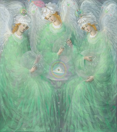 Les révélations du printemps (diptyque), panneau de gauche, 2012 (huile sur toile de lin) - Annael Anelia Pavlova